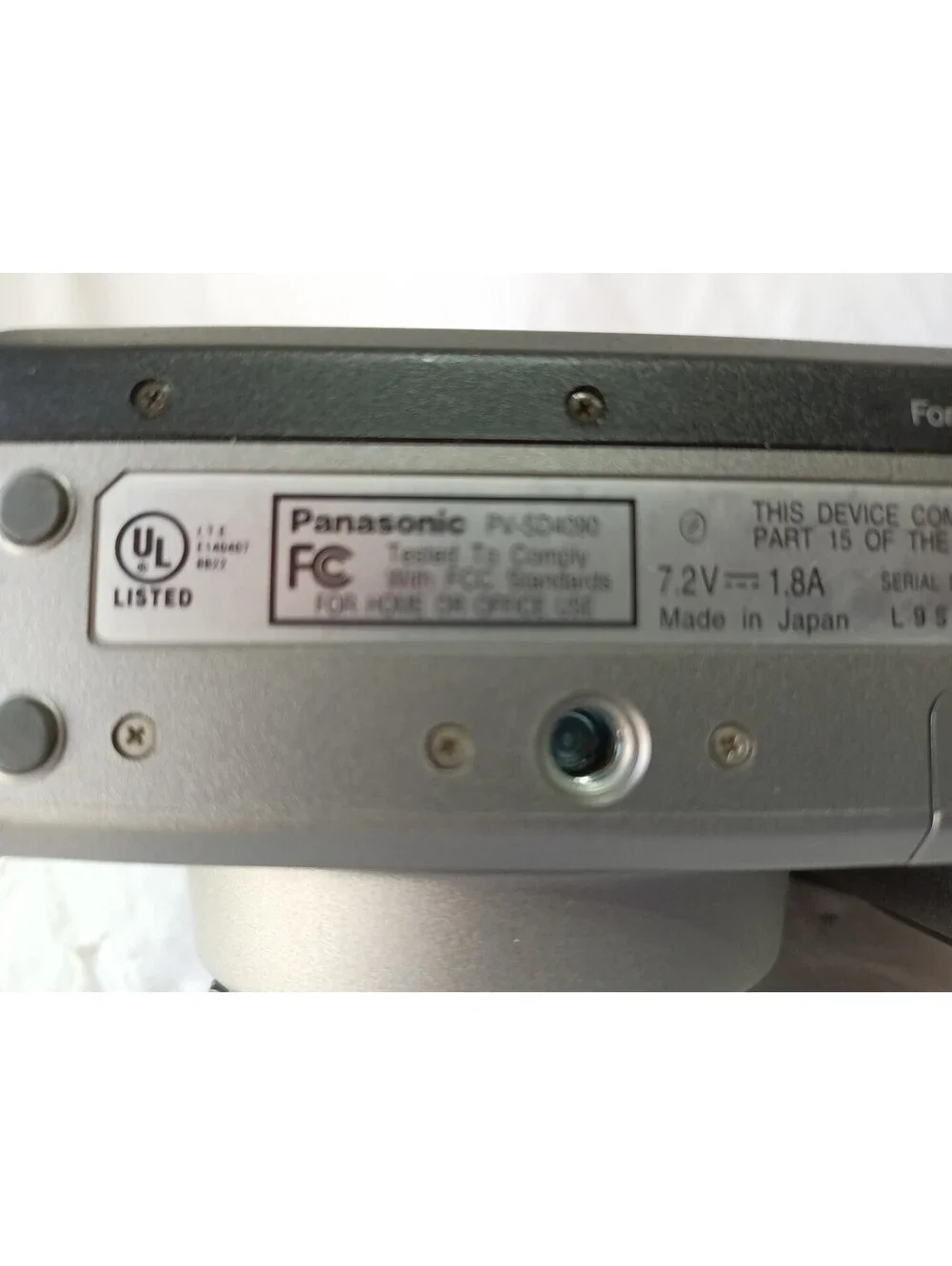 Panasonic PV-SD4090 PalmCam 1.3MP SuperDisk Camera 3x Zoom 1999 Vintage Tested